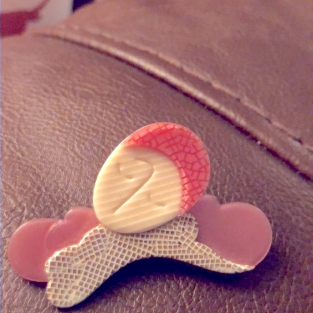 VINTAGE***RARE***Lea Stein Flapper girl brooch